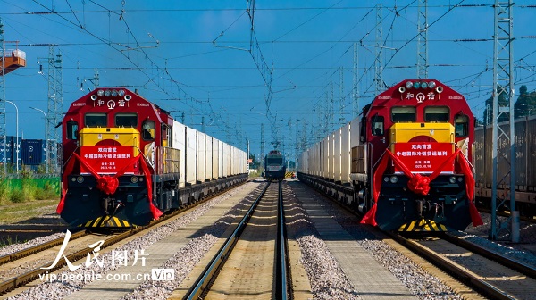 中老中越铁路国际冷链货运班列双向首发